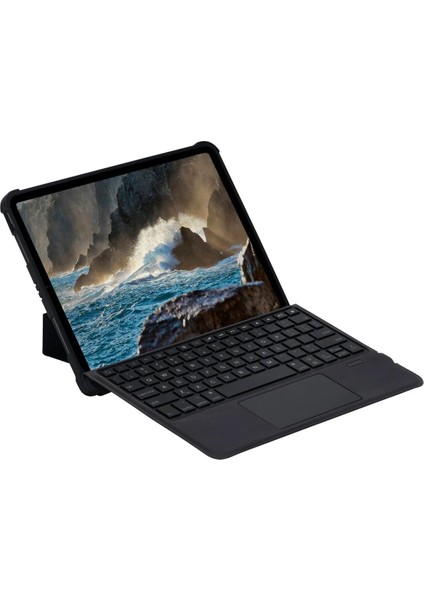 T5206D iPad 10.2 (7.nesil) Kılıf Inter Ledli Klavyeli Tablet Kılıfı - Siyah