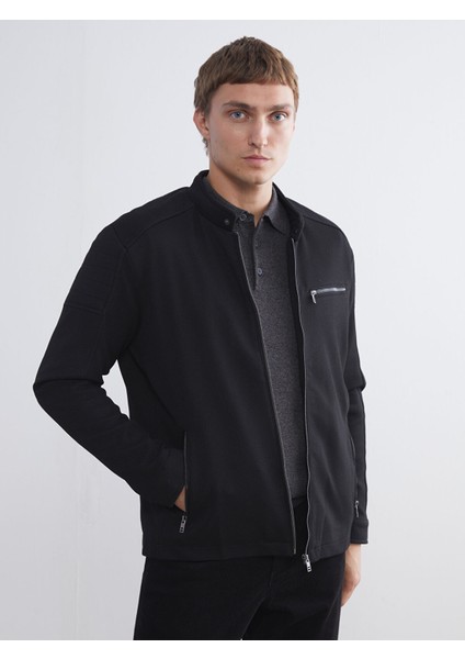 Yeni Sezon Slim Fit Biker Yaka Erkek Mont