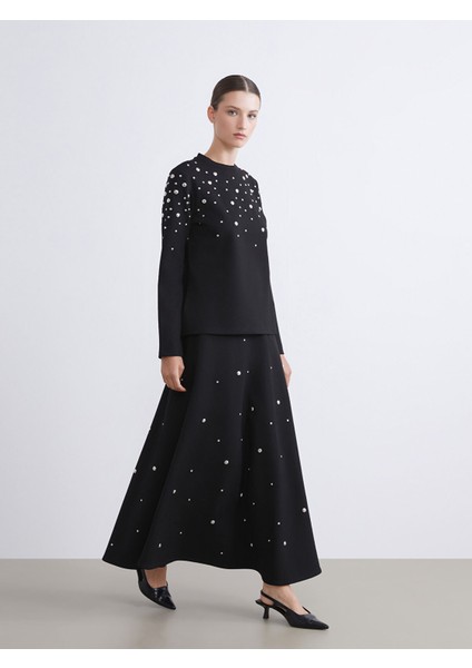 Yeni Sezon Metal Aplikeli Kloş Etek modelleri