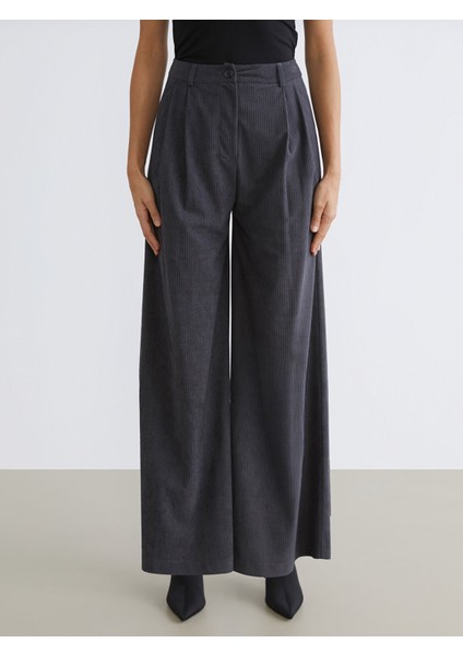 Yeni Sezon Geniş Paça Kadın Kadife Pantolon fiyatları