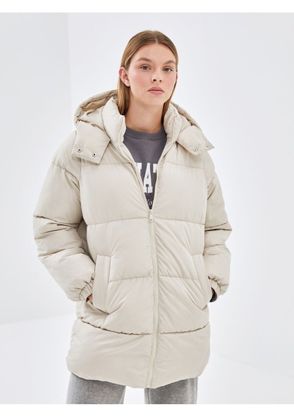 Yeni Sezon Kapüşonlu Kadın Şişme Mont