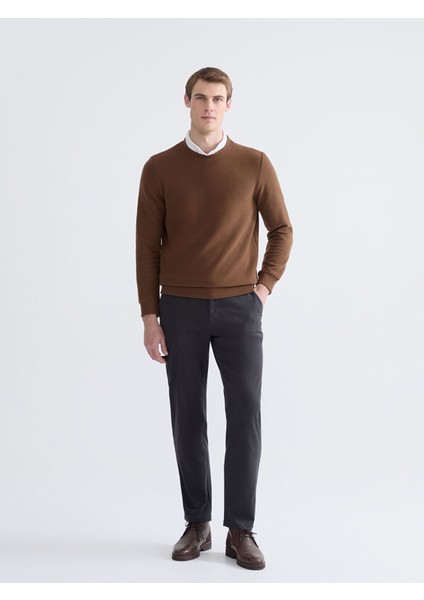 Yeni Sezon Standart Kalıp Armürlü Erkek Pantolon