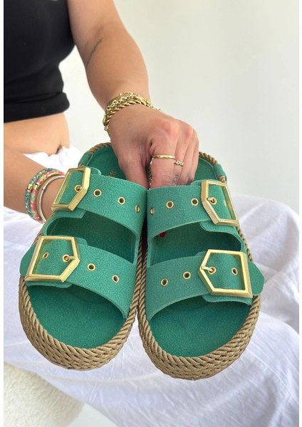 Yzlal Ices Yeşil Nubuk Terlik (Numara: 36) fiyatları