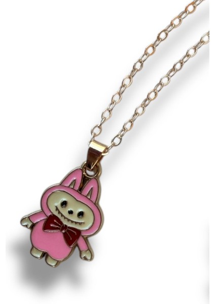 Kız Çocuk Labubu Figürlü Gold Renk Çelik Çocuk Kolye fiyatları