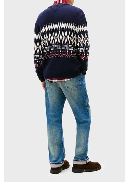 Yünlü Regular Fit Bisiklet Yaka Kazak Erkek Kazak MW0MW40844 0A4 fırsatları