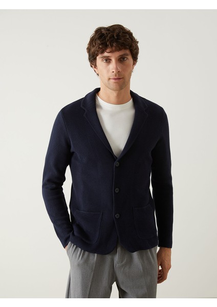 Yeni Sezon Standart Kalıp Şal Yaka Erkek Triko Hırka