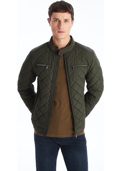 Yeni Sezon Standart Kalıp Dik Yaka Erkek Şişme Mont