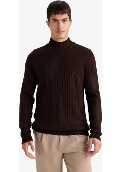 Standart Fit Balıkçı Yaka Triko Kazak F4623AX25WN fırsatları