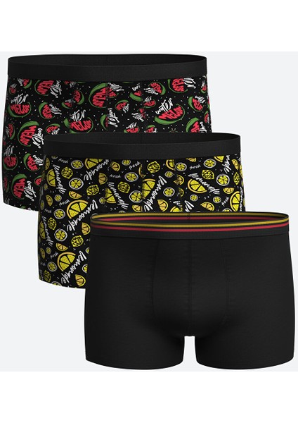 Yeni Sezon Standart Kalıp Pamuklu Esnek Erkek Boxer 3'lü
