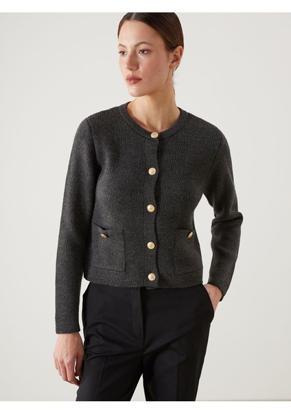 Yeni Sezon Bisiklet Yaka Kadın Triko Hırka