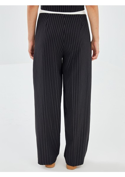 Yeni Sezon Loose Fit Çizgili Kadın Pantolon fırsatları
