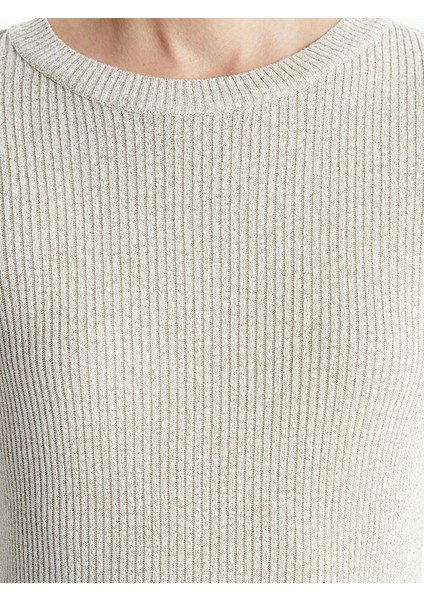 Yeni Sezon Bisiklet Yaka Parlak Görünümlü Kadın Triko Kazak modelleri