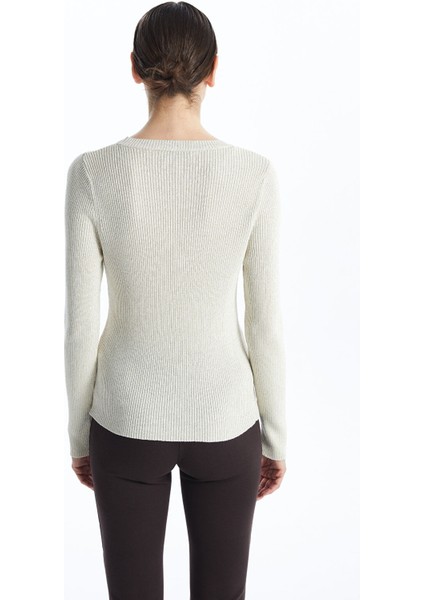 Yeni Sezon Bisiklet Yaka Parlak Görünümlü Kadın Triko Kazak fırsatları