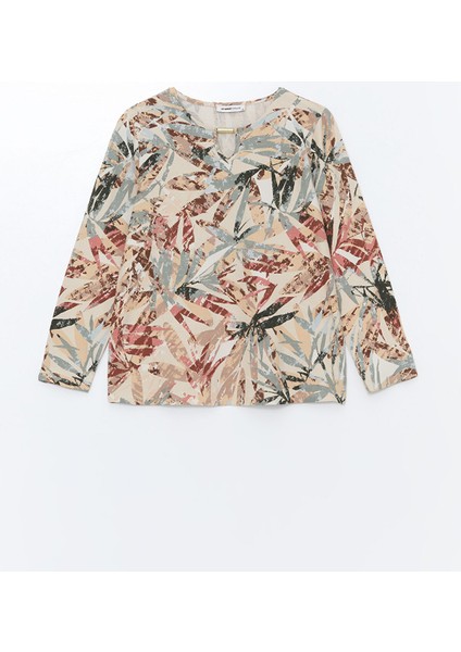 Yeni Sezon Bisiklet Yaka Desenli Kadın Bluz indirimleri