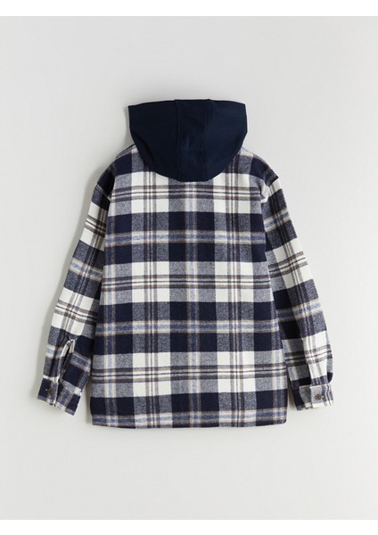 Yeni Sezon Kapüşonlu Ekose Erkek Çocuk Gömlek indirimleri