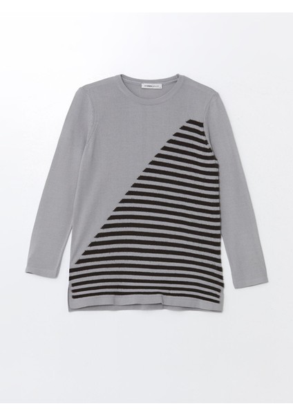 Yeni Sezon Bisiklet Yaka Çizgili Kadın Triko Kazak indirimleri