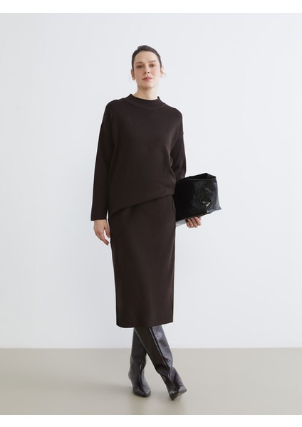 Yeni Sezon Beli Lastikli Triko Etek