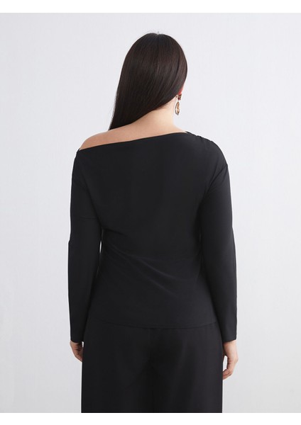 Yeni Sezon Kayık Yaka Büzgülü Bluz modelleri