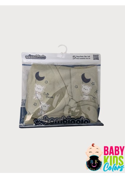 Fitilli Kumaşa Ayıcık Nakışlı Poşette 5'li Set fiyatları