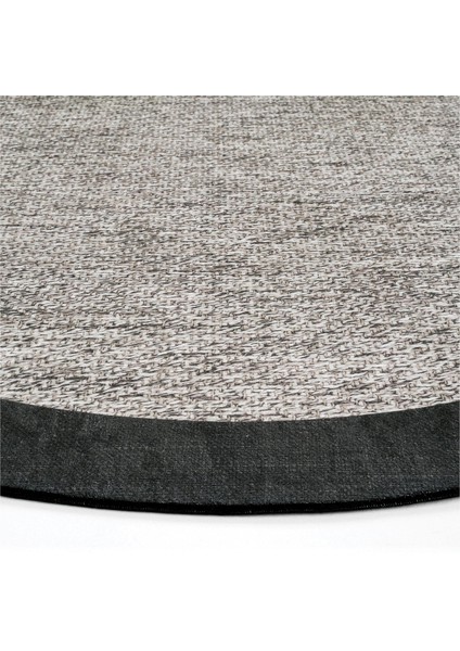 Pratico Gri Yuvarlak Mutfak Halısı Sisal Görünüm Kaydırmaz Dot Taban Dijital Baskı Yıkanabilir Halı indirimleri