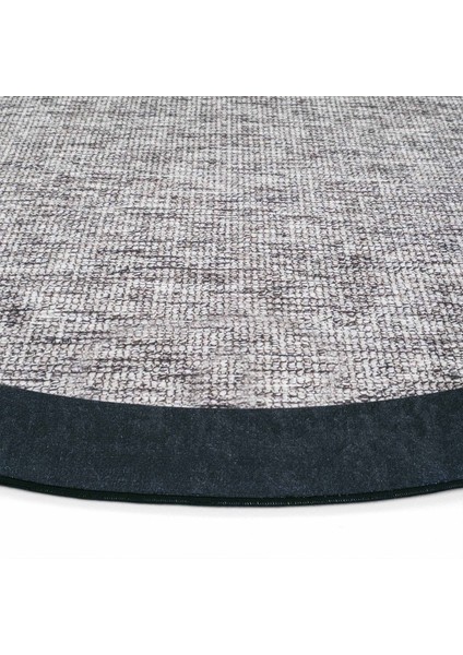 Pratico Gri Yuvarlak Mutfak Halısı Sisal Görünümlü Kaymaz Taban Makinede Yıkanan Dijital Baskı Halı indirimleri