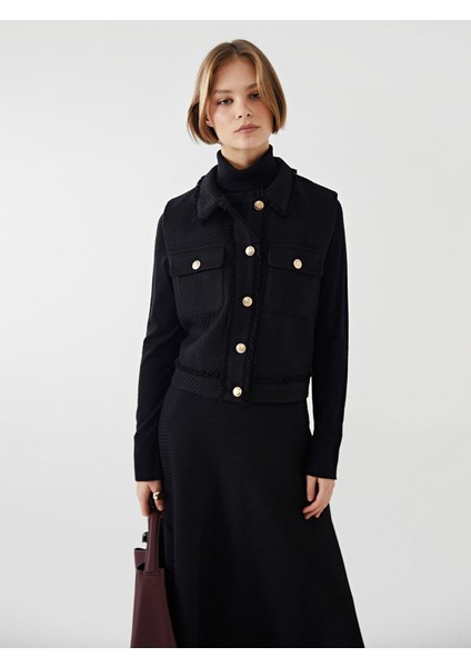 Yeni Sezon Gömlek Yaka Kadın Tüvit Yelek indirimleri