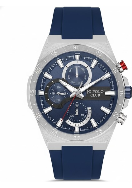 Erkek Kol Saati Gümüş Renk, Mavi Kadran - Şık Silikon Kordon, 2 Yıl Garantili