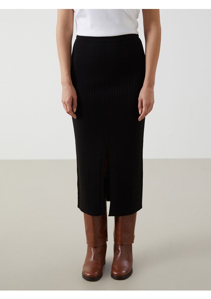 Yeni Sezon Beli Lastikli Dokulu Kadın Triko Etek fiyatları