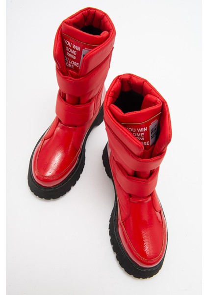 MİAX Paraşüt Kumaş Su Geçirmez Kırmızı Kar Botu modelleri