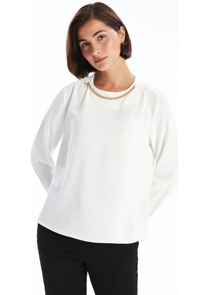 Yeni Sezon Bisiklet Yaka Kadın Bluz