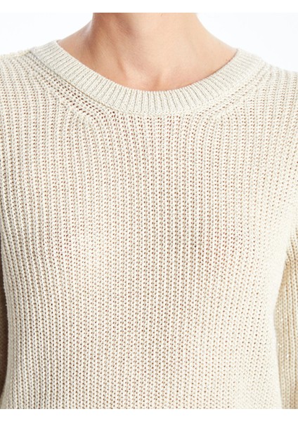 Yeni Sezon Bisiklet Yaka Ajurlu Kadın Triko Kazak modelleri