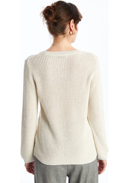 Yeni Sezon Bisiklet Yaka Ajurlu Kadın Triko Kazak fırsatları