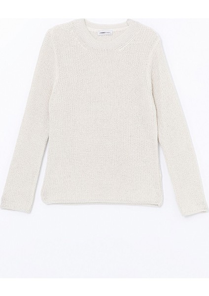 Yeni Sezon Bisiklet Yaka Ajurlu Kadın Triko Kazak indirimleri