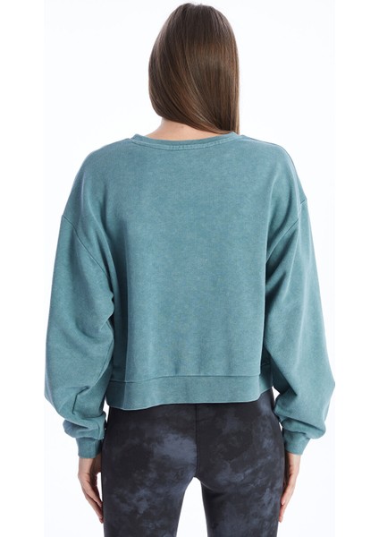 Yeni Sezon Bisiklet Yaka Oversize Kadın Sweatshirt indirimleri