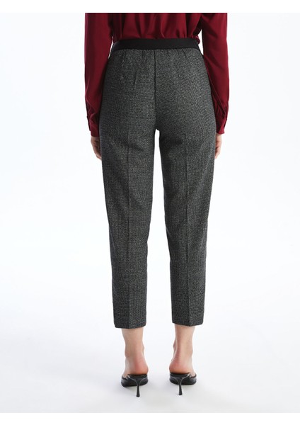 Yeni Sezon Beli Lastikli Kazayağı Desenli Kadın Pantolon indirimleri