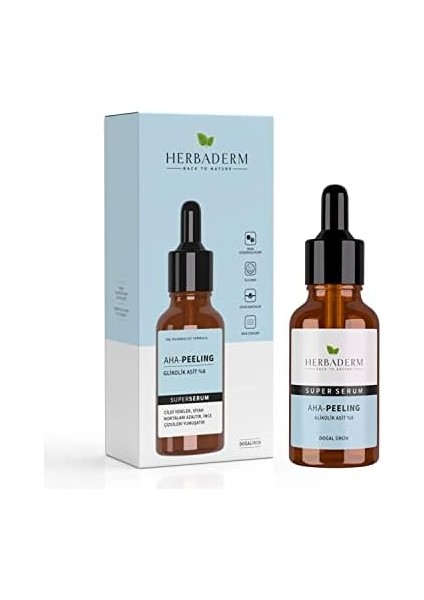 Herbaderm Aha Peeling Glolik Asit%8 Bakım Serumu 30ML