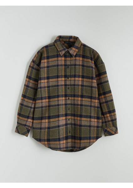 Yeni Sezon Ekose Oversize Kadın Gömlek indirimleri