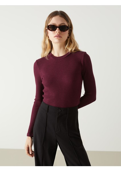 Yeni Sezon Bisiklet Yaka Dokulu Kadın Body