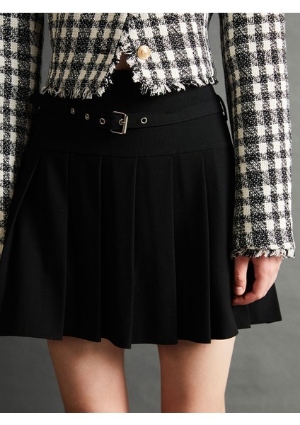 Yeni Sezon Beli Kemerli Dar Fit Kadın Pileli Etek fırsatları