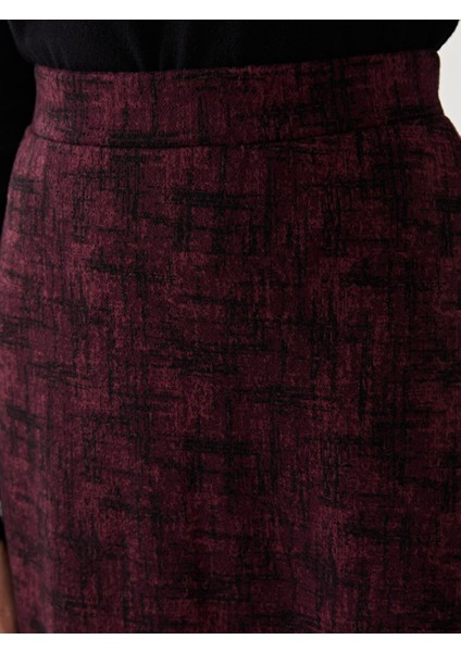 Yeni Sezon Beli Lastikli Desenli Kadın Etek modelleri