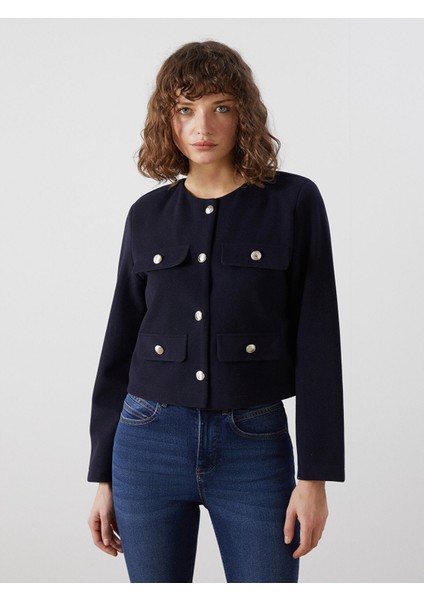 Yeni Sezon Bisiklet Yaka Kadın Ceket