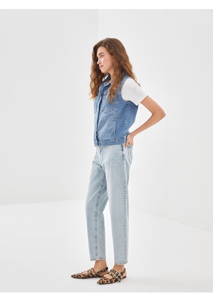 Yeni Sezon Mom Fit Kadın Jean Pantolon