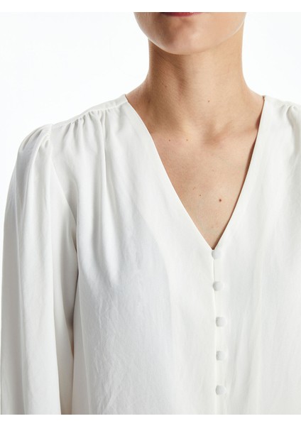 Yeni Sezon V Yaka Kadın Bluz modelleri