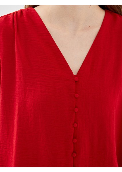 Yeni Sezon V Yaka Kadın Bluz modelleri