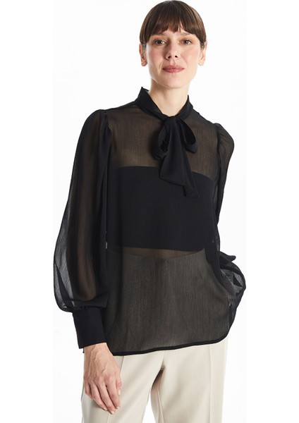 Yeni Sezon Bağlamalı Yaka Kadın Bluz