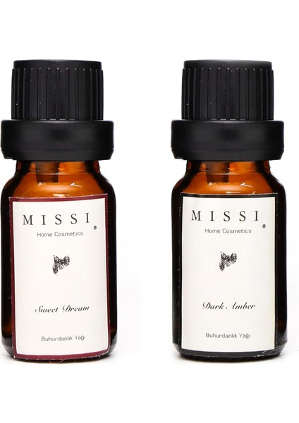 2&apos;li Dark Amber & Sweet Dream Buhurdanlık Esansı/yağı