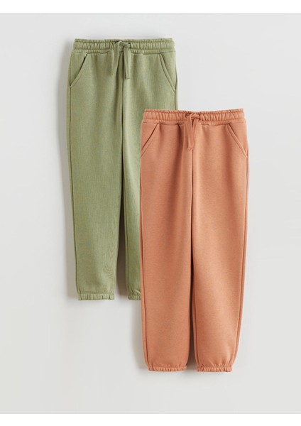 Yeni Sezon Beli Lastikli Erkek Çocuk Jogger Eşofman Alt 2'li