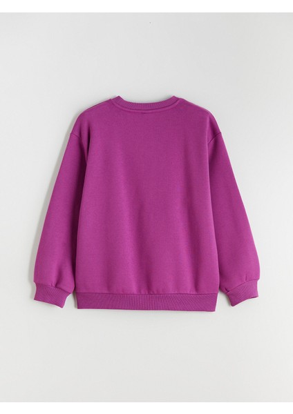 Yeni Sezon Bisiklet Yaka Paris Baskılı Kız Çocuk Kalın Sweatshirt modelleri