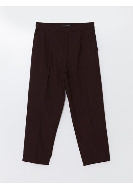 Yeni Sezon Beli Lastikli Düz Gabardin Kadın Pantolon indirimleri