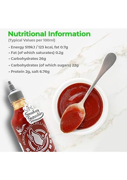 Flying Goose Smokey Sriracha Sauce, Tütsülenmiş Acı Chili Biberi Sosu 455ML, Tailand Acı Sos modelleri
